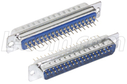 Dip solder straight PCB mount connector DB-37 Male